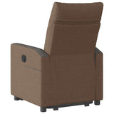 Fauteuil inclinable électrique marron tissu