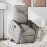 Fauteuil inclinable de massage électrique gris nuage tissu