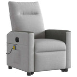 Fauteuil inclinable de massage électrique gris nuage tissu