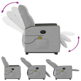 Fauteuil inclinable de massage électrique gris nuage tissu