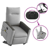 Fauteuil inclinable de massage électrique gris nuage tissu
