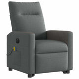 Fauteuil inclinable de massage électrique Gris foncé Tissu