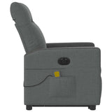Fauteuil inclinable de massage électrique Gris foncé Tissu