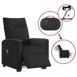 Fauteuil inclinable de massage électrique Noir Tissu