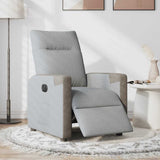Fauteuil inclinable électrique Gris clair Tissu