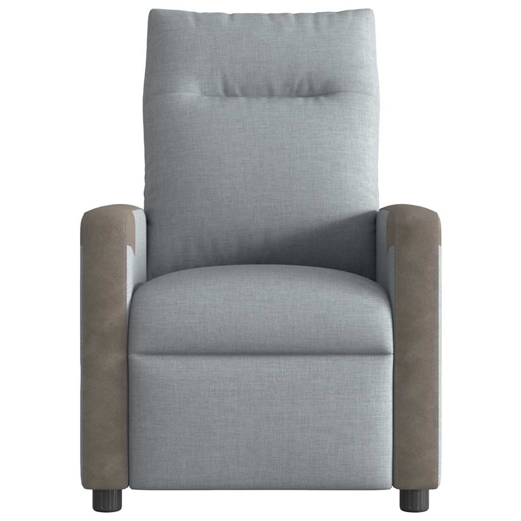 Fauteuil inclinable électrique Gris clair Tissu