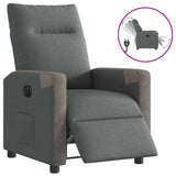 Fauteuil inclinable électrique Gris foncé Tissu