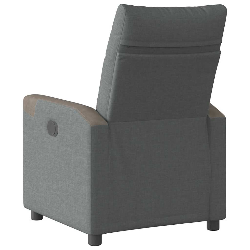 Fauteuil inclinable électrique Gris foncé Tissu
