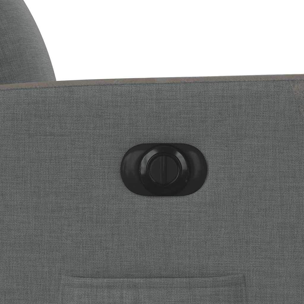Fauteuil inclinable électrique Gris foncé Tissu