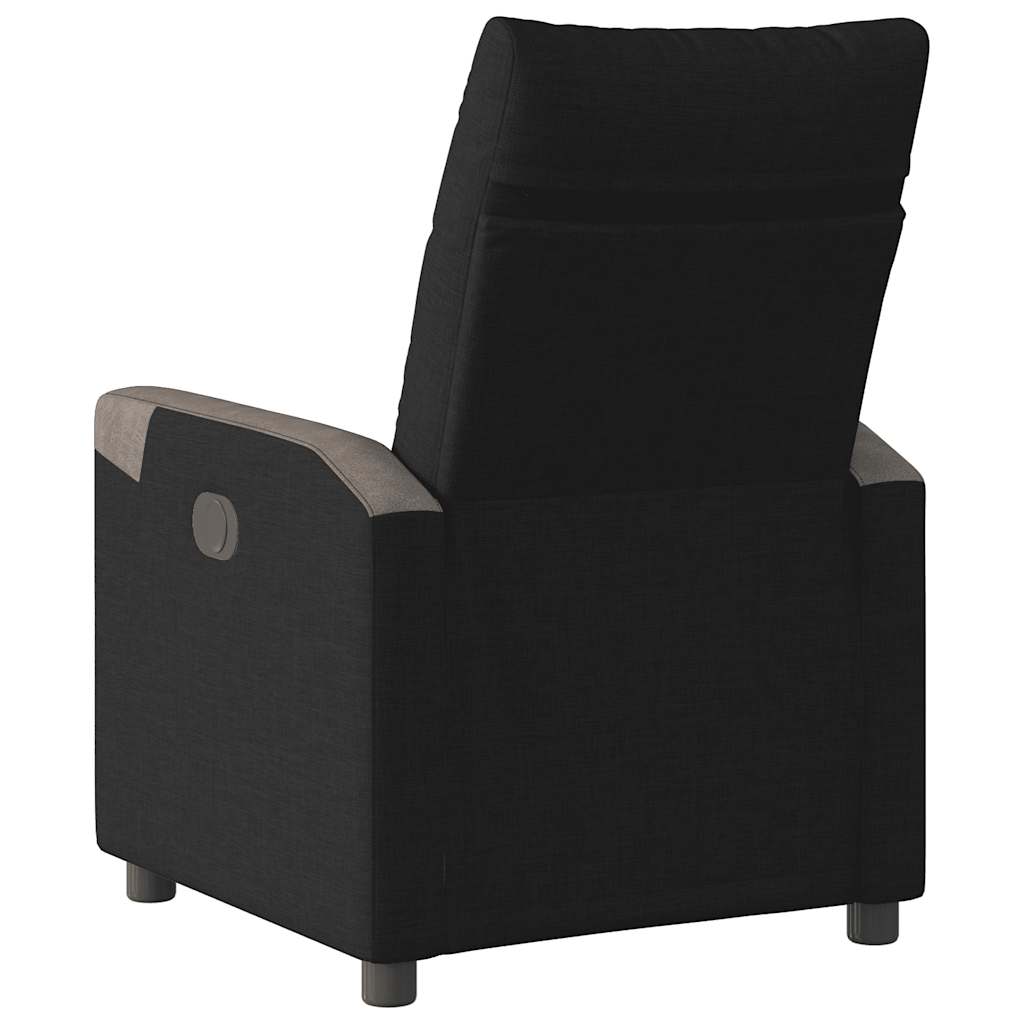 Fauteuil inclinable électrique Noir Tissu