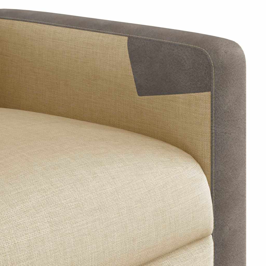 Fauteuil inclinable électrique Crème Tissu