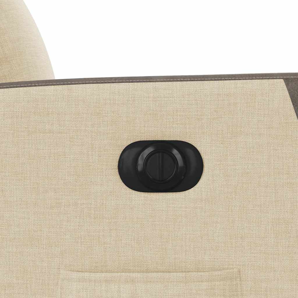 Fauteuil inclinable électrique Crème Tissu