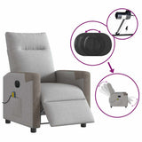 Fauteuil de massage inclinable électrique gris nuage tissu