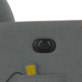 Fauteuil inclinable de massage électrique gris foncé tissu