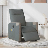 Fauteuil inclinable de massage électrique gris foncé tissu