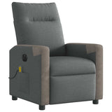 Fauteuil inclinable de massage électrique gris foncé tissu