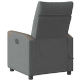 Fauteuil inclinable de massage électrique gris foncé tissu