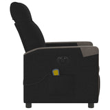 Fauteuil de massage inclinable électrique Noir Tissu