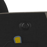 Fauteuil de massage inclinable électrique Noir Tissu