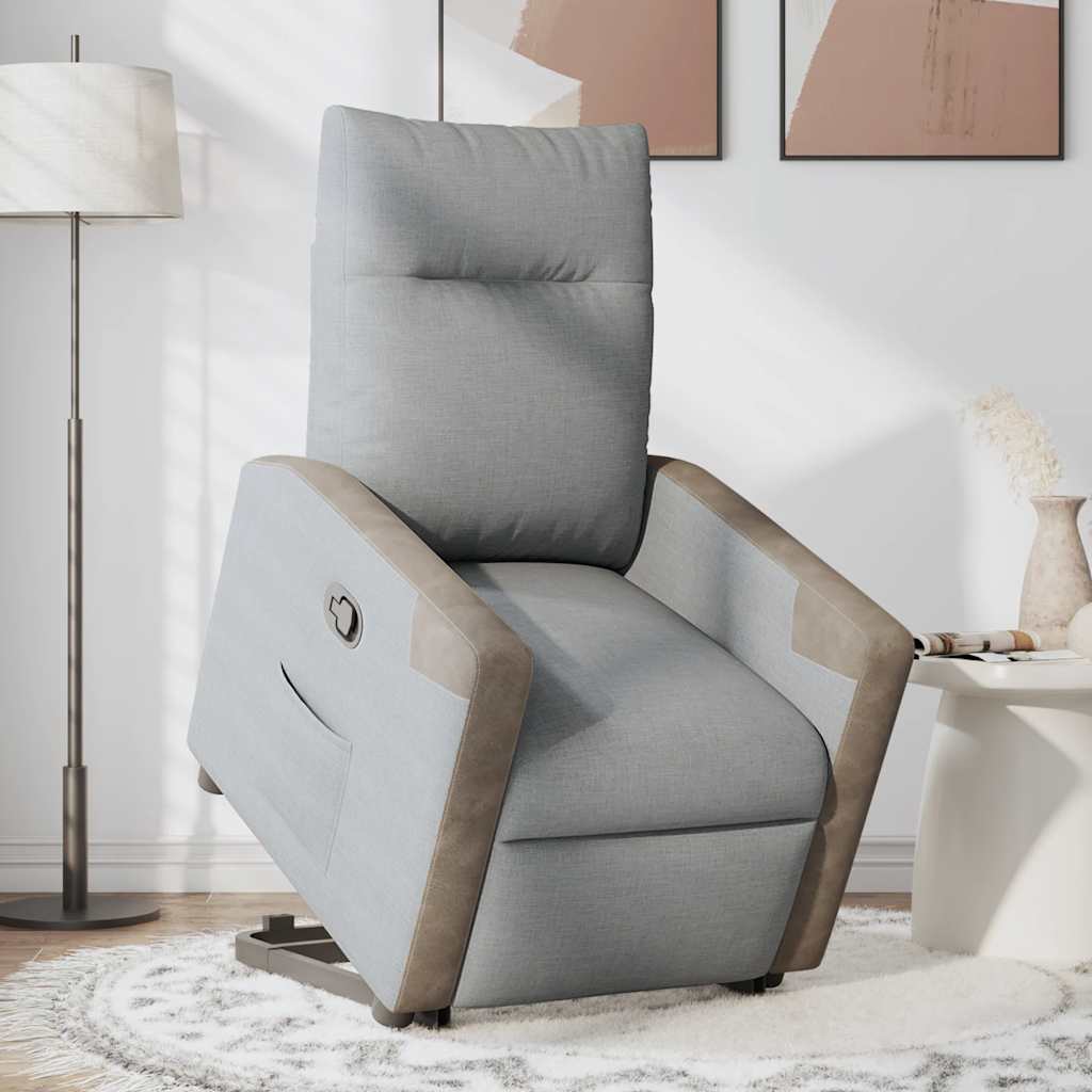 Fauteuil inclinable Gris clair Tissu