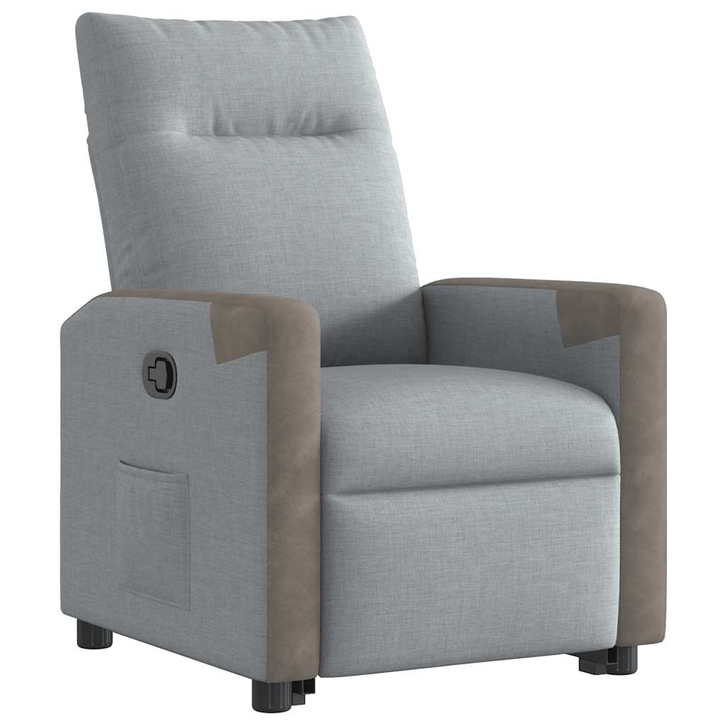 Fauteuil inclinable Gris clair Tissu