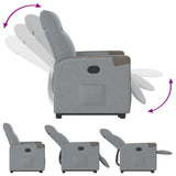 Fauteuil inclinable Gris clair Tissu