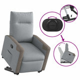 Fauteuil inclinable Gris clair Tissu