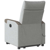 Fauteuil de massage inclinable gris nuage tissu