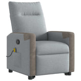 Fauteuil de massage inclinable Gris clair Tissu