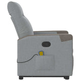 Fauteuil de massage inclinable Gris clair Tissu
