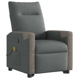 Fauteuil de massage inclinable Gris foncé Tissu
