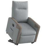 Fauteuil inclinable électrique gris clair tissu