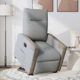 Fauteuil inclinable électrique gris clair tissu