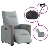 Fauteuil inclinable électrique gris clair tissu