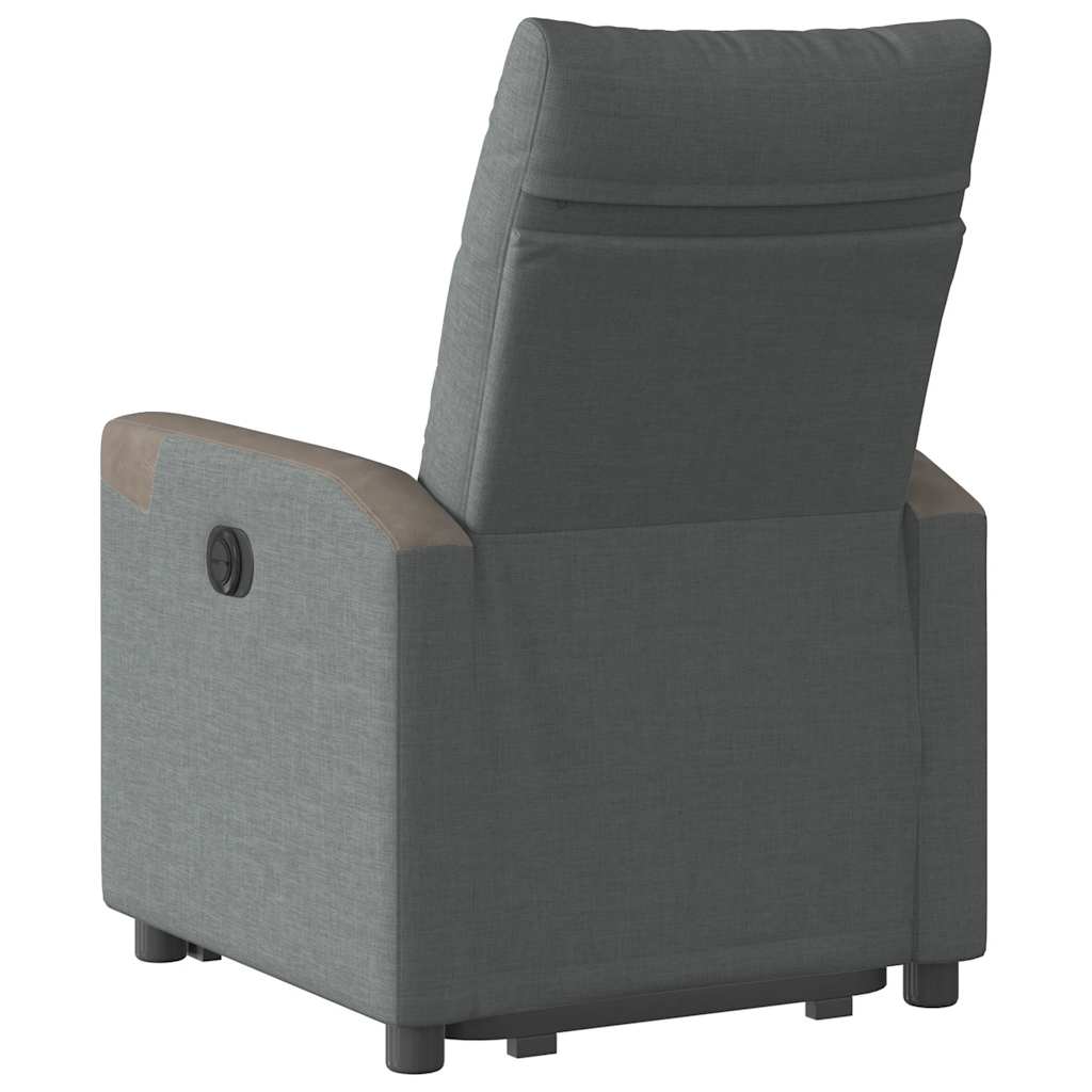 Fauteuil inclinable électrique gris foncé tissu