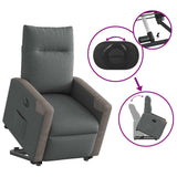 Fauteuil inclinable électrique gris foncé tissu
