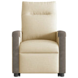 Fauteuil inclinable électrique crème tissu