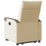 Fauteuil inclinable électrique crème tissu