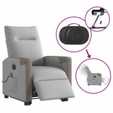 Fauteuil inclinable de massage électrique gris nuage tissu