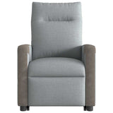 Fauteuil inclinable de massage électrique Gris clair Tissu