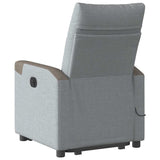 Fauteuil inclinable de massage électrique Gris clair Tissu