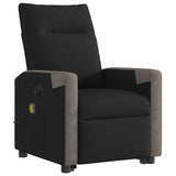 Fauteuil inclinable de massage électrique Noir Tissu