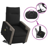Fauteuil inclinable de massage électrique Noir Tissu