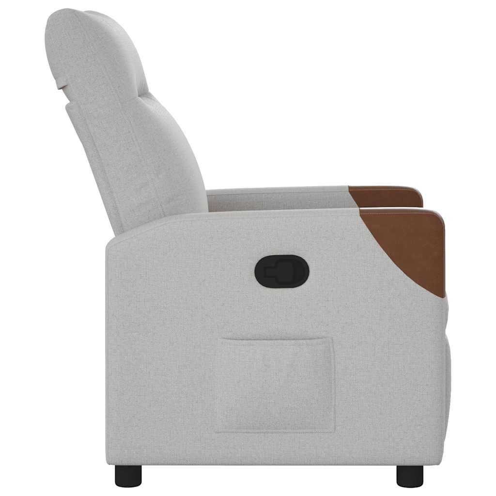 Fauteuil inclinable gris nuage tissu
