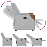 Fauteuil inclinable gris nuage tissu