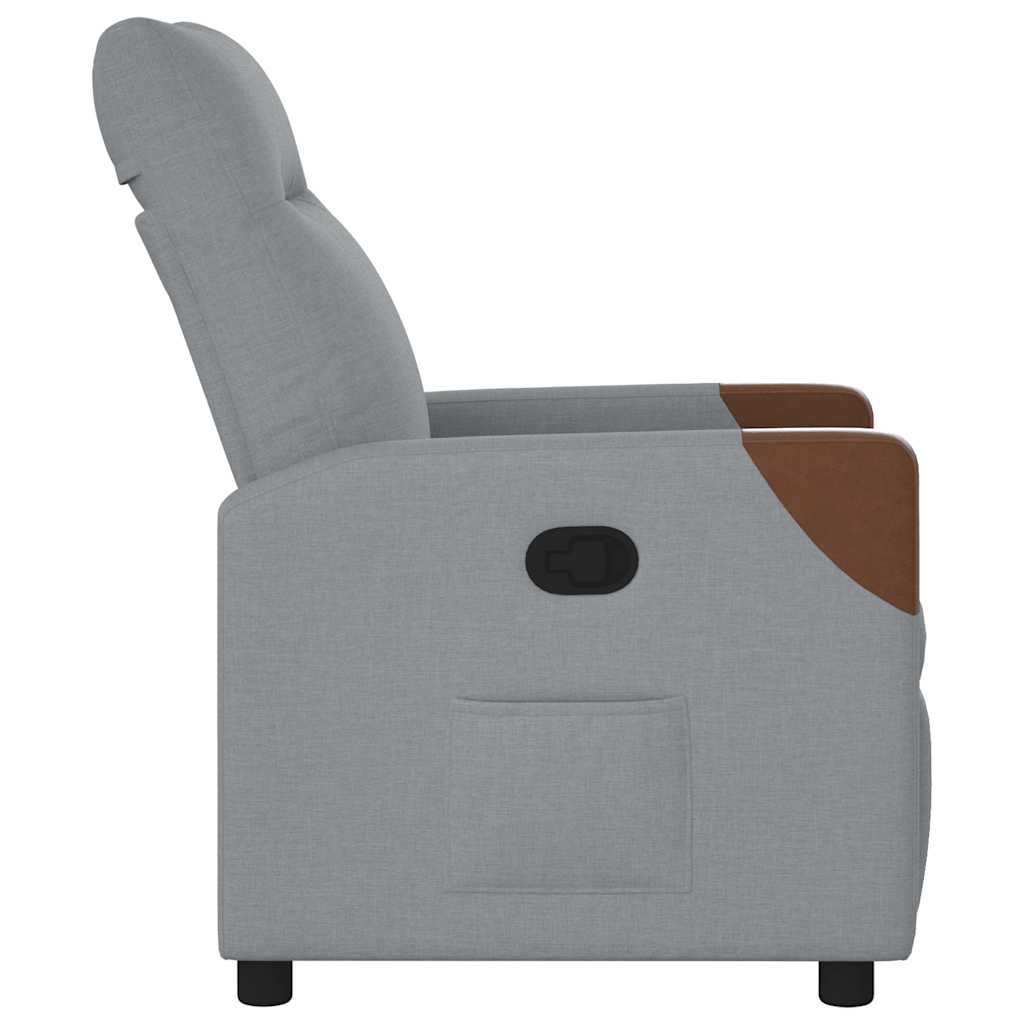 Fauteuil inclinable Gris clair Tissu