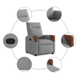 Fauteuil inclinable Gris clair Tissu
