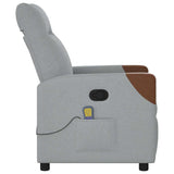 Fauteuil de massage inclinable Gris clair Tissu