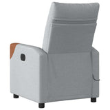 Fauteuil de massage inclinable Gris clair Tissu