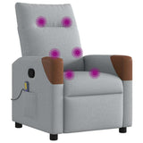 Fauteuil de massage inclinable Gris clair Tissu